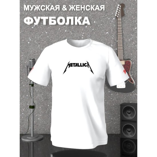 Футболка Metallica металлика логотип rock с принтом