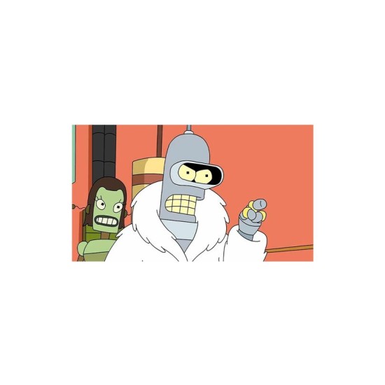 Футболка Футурама Бендер в шубе мем Bender робот с принтом