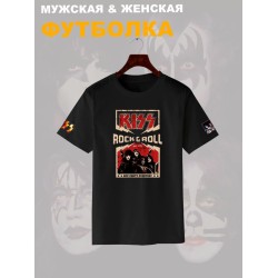 Футболка Kiss рок группа Кисс участники rock n roll с принтом