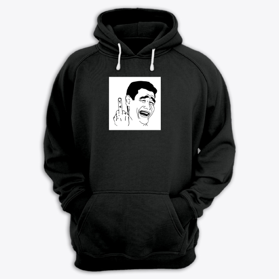 Худи с прикольным принтом Покер фэйс. Толстовка с капюшоном со смешной надписью