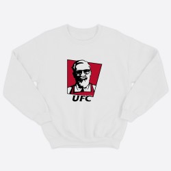 Свитшот для бойцов ММА и UFC с принтом UFC / Мужская толстовка без капюшона для повседневной носки и для тренировок