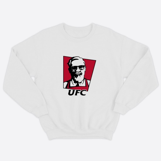 Свитшот для бойцов ММА и UFC с принтом UFC / Мужская толстовка без капюшона для повседневной носки и для тренировок