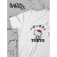 Футболка Hello Kitty Аниме Куроми оверсайз дрейн майка с принтом