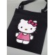 Сумка шоппер черный Аниме Hello Kitty Куроми дрейн тканевая с принтом Хелло Китти геншин импакт однотонный мягкий большая с надписью Хело Кити через плечо с котом bts токийские мстители