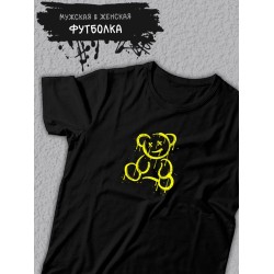 Футболка оверсайз летняя с принтом Мишка Тедди граффити teddy