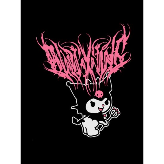 Футболка аниме Куроми Hello Kitty Kuromi zxc y2k оверсайз с принтом