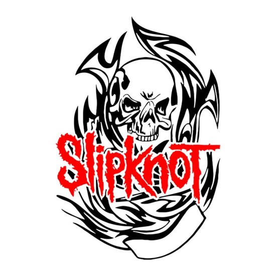 Шоппер бежевый с принтом Slipknot. Сумка для шопинга на плечо тканевая, мужская и женская.