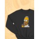 Парные свитшоты Гомер Симпсон черная мужская с принтом Homer Simpson Симпсоны Симсоны Simpsons для влюбленных пар парня и девушки, двоих подруг, мемная, андеграунд парная одежда y2k оверсайз