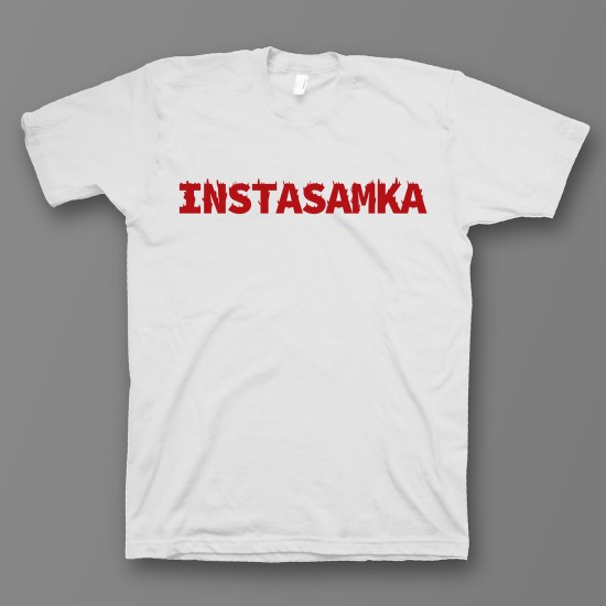 футболка с прикольным принтом "Instasamka"