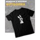 футболка оверсайз с принтом-рисунком Злой заяц кролик.
