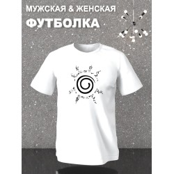 Футболка аниме солнце курама демон лис y2k оверсайз с принтом