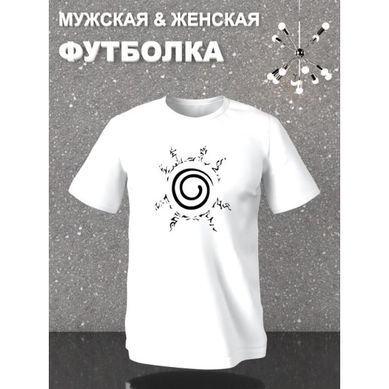 Футболка аниме солнце курама демон лис y2k оверсайз с принтом