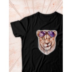 Парные футболки Львица Lion с принтом