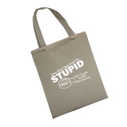 Сумка шоппер - холщовая хлопковая эко сумка с принтом Stupid