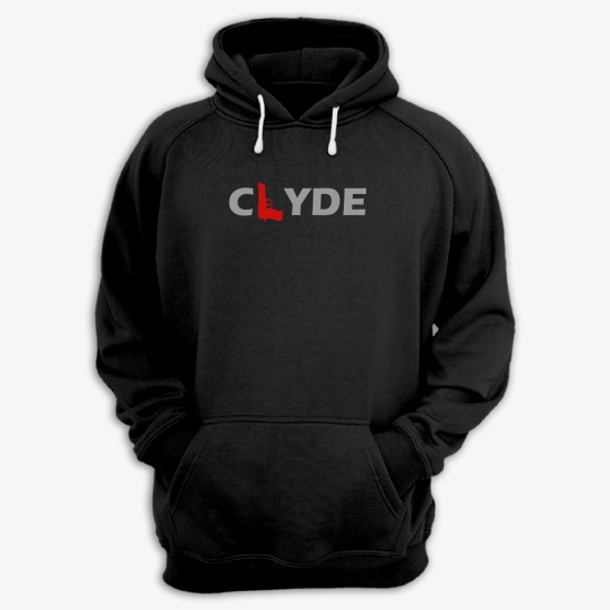 Парные толстовки с капюшоном для двоих влюбленных c надписью Bonnie&Clyde