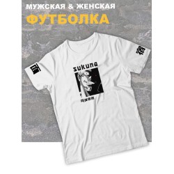 Футболка оверсайз с принтом аниме Магическая битва Sukuna.