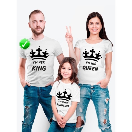 Футболки Family Look для всей семьи Футболки Фэмили Лук Король