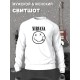 Свитшот Нирвана Nirvana logo логотип лого белый с принтом, надписью, рисунком рок группа, оверсайз, унисекс, мужской и женский для подростка и молодежи, рокерская одежда rock merch
