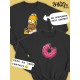 Парные свитшоты Гомер Симпсон черная мужская с принтом Homer Simpson Симпсоны Симсоны Simpsons для влюбленных пар парня и девушки, двоих подруг, мемная, андеграунд парная одежда y2k оверсайз