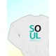 Парные свитшоты Soulmate soul mate соулмейт белый мужской с принтом прикол для влюбленных пар парня и девушки, двоих подруг и друзей, мемная прикольная парная одежда андеграунд underground оверсайз