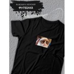 Футболка Grumpy cat грустный кот мем грампи кэт с принтом