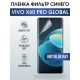 Защитная гидрогелевая пленка для смартфона Vivo X60 pro global. Полиуретановая плёнка anti blue ray на мобильный телефон Виво Х60 про глобал, для защиты экрана.