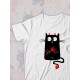 Парная футболка котик и кошка с принтом