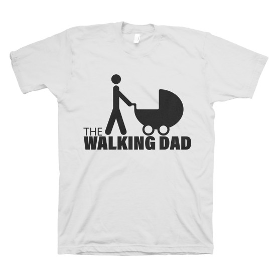 Футболка с прикольным принтом "The walking dad"