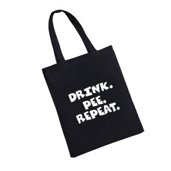 Сумка шоппер - холщовая хлопковая эко сумка с принтом Drink. Pee. Repeat