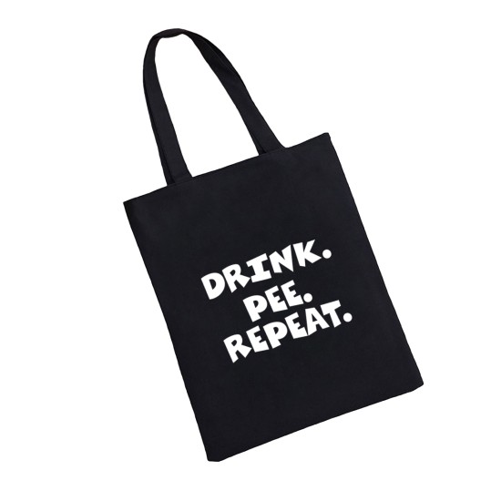 Сумка шоппер - холщовая хлопковая эко сумка с принтом Drink. Pee. Repeat