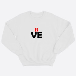 Парные свитшоты для двоих мужа и жены, влюбленных с принтом This is Love / Толстовка без капюшона для пары