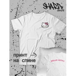 Футболка Hello Kitty Аниме Куроми оверсайз дрейн майка с принтом