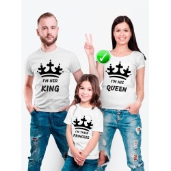 Футболки Family Look для всей семьи Футболки с принтом Королева