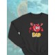 Парные свитшоты черт плохой смайл bad devil черная мужская с принтом дьявол и ангел для влюбленных пар парня и девушки, двоих подруг и друзей, мемная, парная одежда underground y2k оверсайз