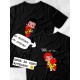 Парные футболки Love is lover girl с принтом
