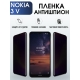 Защитная гидрогелевая пленка антишпион на телефон NOKIA 3V, матовая гелевая пленка на смартфон NOKIA 3V, для защиты экрана телефона