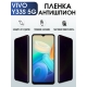 Защитная гидрогелевая пленка для смартфона Vivo Y33s 5g. Полиуретановая плёнка антишпион на мобильный телефон Виво У33с 5г, для защиты экрана.