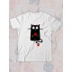 Парная футболка котик и кошка с принтом