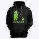 Прикольная мужская толстовка с капюшоном с надписью ANDROID.