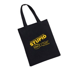 Сумка шоппер - холщовая хлопковая эко сумка с принтом Stupid