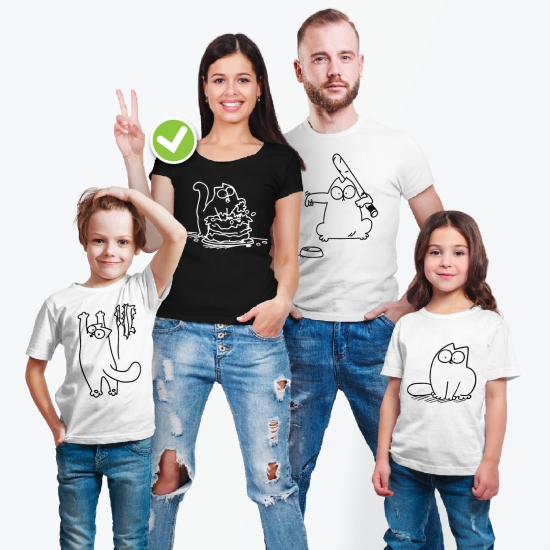 Семейные футболки с классным принтом