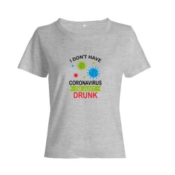 Прикольная футболка с надписью I don't have coronavirus
