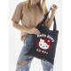 Сумка шоппер черный Аниме Hello Kitty Куроми дрейн тканевая с принтом Хелло Китти геншин импакт однотонный мягкий большая с надписью Хело Кити через плечо с котом bts токийские мстители