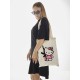 Сумка шоппер бежевый Аниме Hello Kitty Куроми дрейн тканевая с принтом Хелло Китти геншин импакт однотонный мягкий большая с надписью Хело Кити через плечо с котом bts токийские мстители