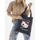 Сумка шоппер черный Аниме Hello Kitty Куроми дрейн тканевая с принтом Хелло Китти геншин импакт однотонный мягкий большая с надписью Хело Кити через плечо с котом bts токийские мстители