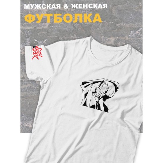 Футболка оверсайз с принтом аниме Тян самурай samurai.