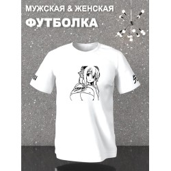 Футболка аниме тян девушка хентай hentai y2k оверсайз с принтом