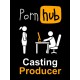 Шоппер черный с принтом Casting producer Pornhub. Сумка для шопинга на плечо тканевая, мужская и женская.