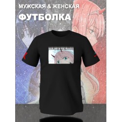 Футболка Зеро Ту аниме Darling in the Franxx Zero Two с принтом
