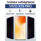 Защитная гидрогелевая пленка для смартфона Vivo X70 pro. Полиуретановая плёнка антишпион на мобильный телефон Виво Х70 про, для защиты экрана.